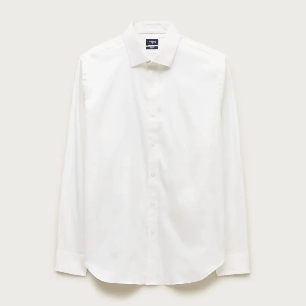J.Crew Classic Bowery Performance Stretch Dress Shirt Spread Collar White M NWOT